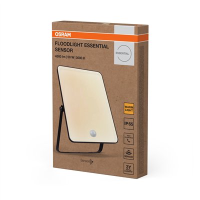 Essentials Floodlights Sensor 50W 3000K