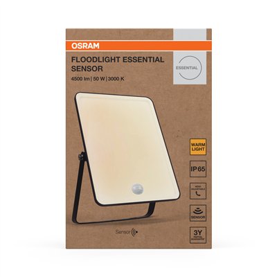 Essentials Floodlights Sensor 50W 3000K