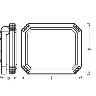 ESSENTIALS WORKLIGHT BATTERY Panel 10W 865 Black