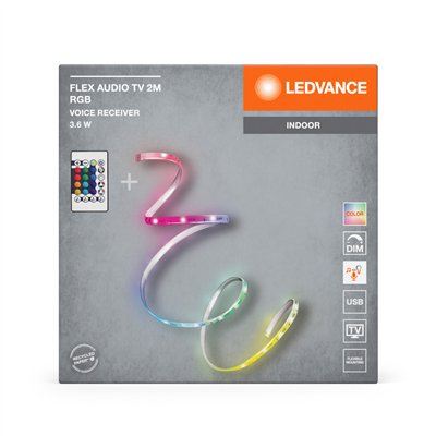 FLEX AUDIO USB WITH REMOTE CONTROL 2M RGB