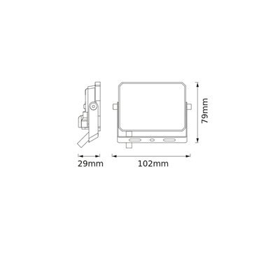 FLOODLIGHT EFFECT 10W 830 BLACK