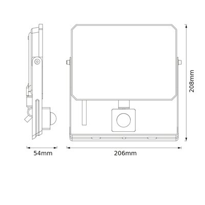 FLOODLIGHT EFFECT SENSOR 50W 840 BLACK