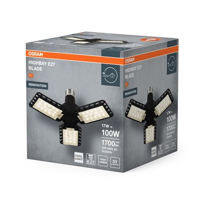 Highbay Blade E27 17W 840 E27 Black