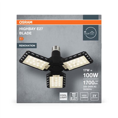 Highbay Blade E27 17W 840 E27 Black