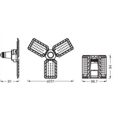Highbay Blade E27 17W 840 E27 Black