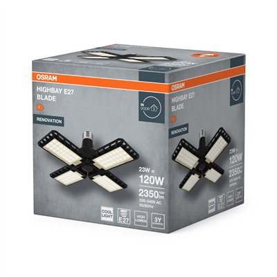 Highbay Blade E27 23W 840 E27 Black