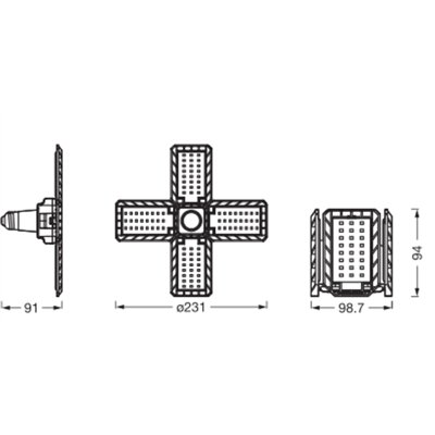 Highbay Blade E27 23W 840 E27 Black