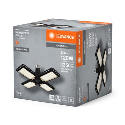 Highbay Blade E27 23W 840 E27 Black