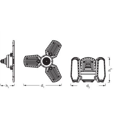 Highbay Blade E27 60W 840 E27 Black