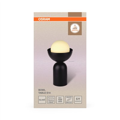 Decor Bowl Table E14 Table E14 Black