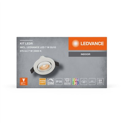 KIT LEDr GU10 8.3W CRI90 3000K DIM