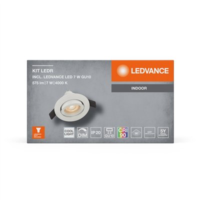 KIT LEDr GU10 8.3W CRI90 4000K DIM