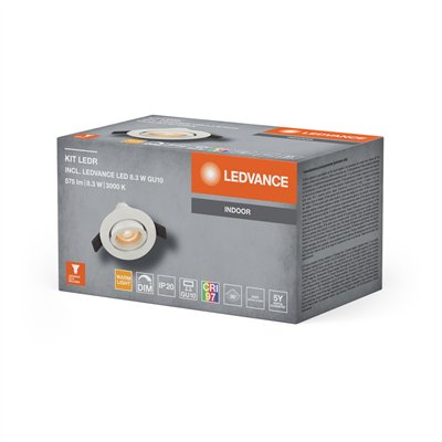 KIT LEDr GU10 9.5W CRI97 3000K DIM