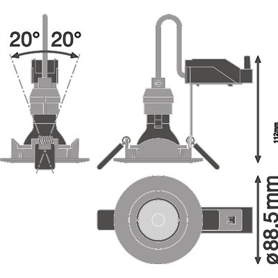 KIT LEDr GU10 9.5W CRI97 4000K DIM