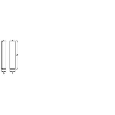 Bathroom Wall Luminaire IP44 E14 455mm E14 Chrome