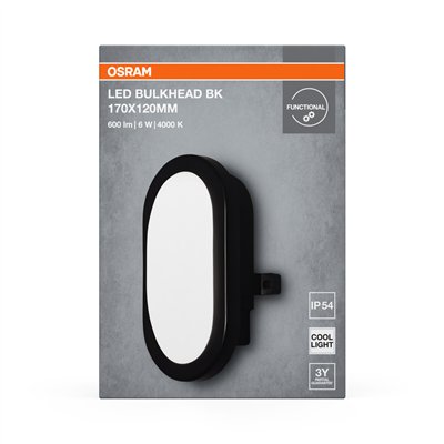 LED BULKHEAD 6W 4000K Black