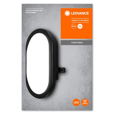 LED BULKHEAD 11W 4000K Black