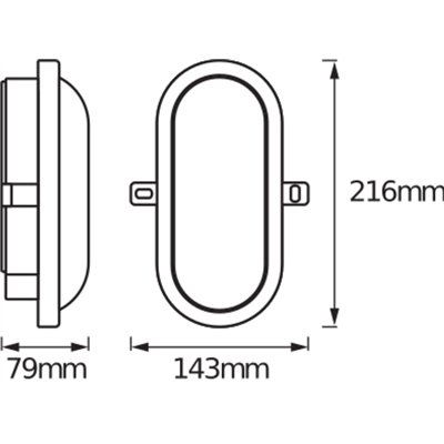 LED BULKHEAD 11W 4000K Black