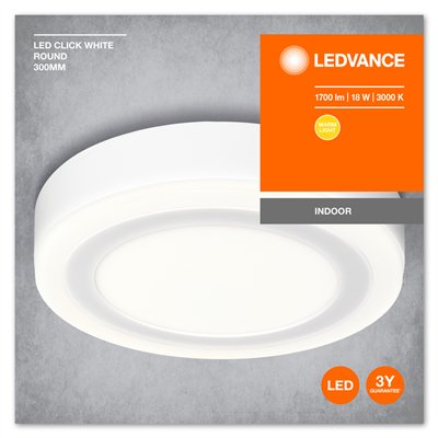 LED CLICK White Round 300mm 18W