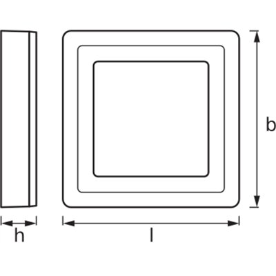 LED CLICK White Square 200mm 16W