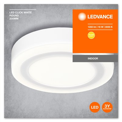 LED CLICK White Round 200mm 16W