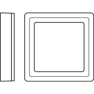 LED COLOR + WHITE Square 200mm 17W + RC