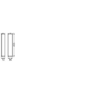 Bathroom Wall Luminaire IP44 E14 455mm E14 Chrome