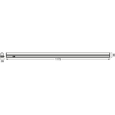 LED Sensor Batten 1200mm 14W 3000K