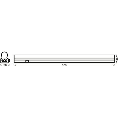 LED Sensor Batten 600mm 8W 3000K