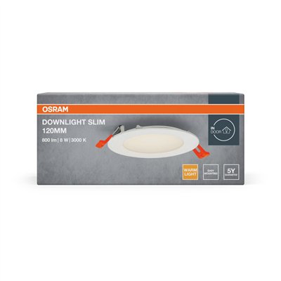 LED SPOT AND DOWNLIGHT RECESS SLIM 120mm 8W 3000K