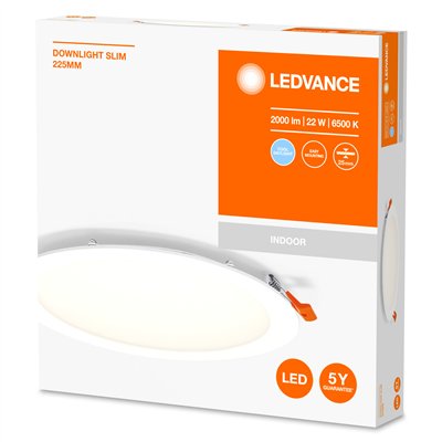 LED SPOT AND DOWNLIGHT RECESS SLIM 225mm 22W 6500K
