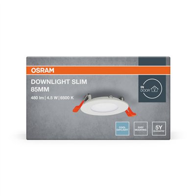 LED SPOT AND DOWNLIGHT RECESS SLIM 85mm 4.5W 6500K