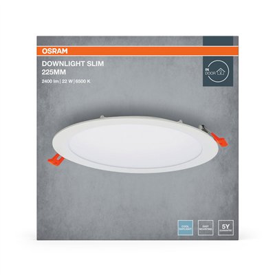 LED SPOT AND DOWNLIGHT RECESS SLIM 225mm 22W 6500K