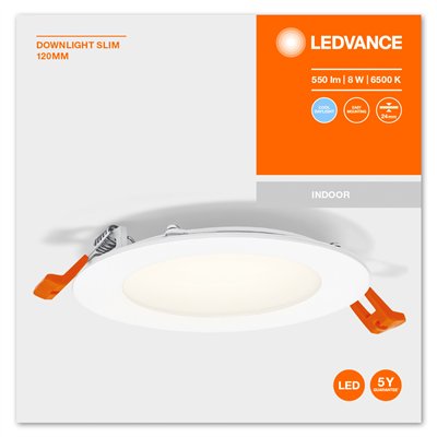 LED SPOT AND DOWNLIGHT RECESS SLIM 120mm 8W 6500K