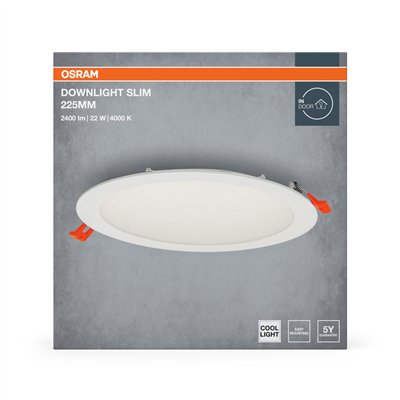 LED SPOT AND DOWNLIGHT RECESS SLIM 225mm 22W 4000K