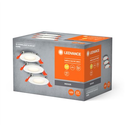 LED SPOT AND DOWNLIGHT RECESS SLIM 3 x 85mm 3000K