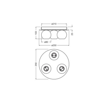 Decor Bubble Ceiling 3XE27 Multicolor