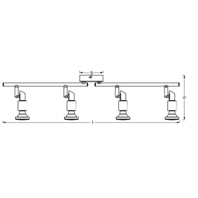 LED SPOT BLACK 4 X 3.4W 927 DIM