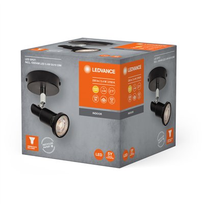 LED SPOT BLACK 1 X 3.4W 927 DIM