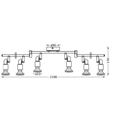 LED SPOT BLACK 6 X 3.4W 927 DIM