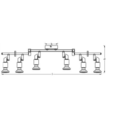 LED SPOT BLACK 6 X 3.4W 927 DIM