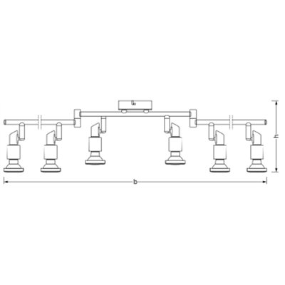 LED SPOT BRUSHED SILVER GU10 6 x 2.6W 2700K