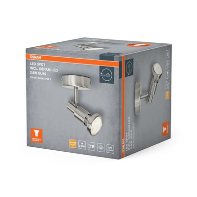 LED SPOT BRUSHED SILVER GU10 2.6W 2700K