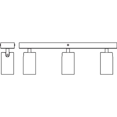 LED SPOT OCTAGON BLACK 3x3.4W 927 DIM
