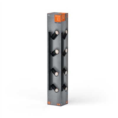 LED SPOT OCTAGON BLACK 4x3.4W 927 DIM