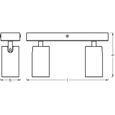 LED SPOT OCTAGON BLACK 2x3.4W 927 DIM