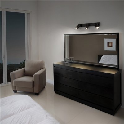 LED SPOT OCTAGON BLACK 3x3.4W 927 DIM