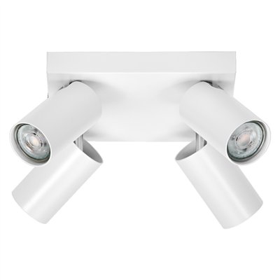 LED SPOT OCTAGON WHITE Plate 4x3.4W 927 DIM