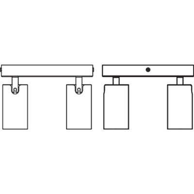 LED SPOT OCTAGON WHITE Plate 4x3.4W 927 DIM
