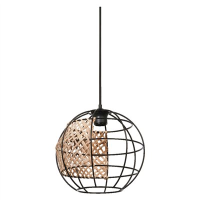 Decor Cage Globe Pendant E27 Black